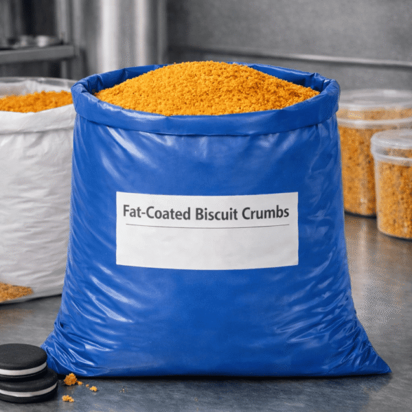 fat coated biscuit crumbs for ice cream production